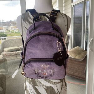 NWT Juicy Couture Dusty Violet/Chocolate Heritage Backpack NWT